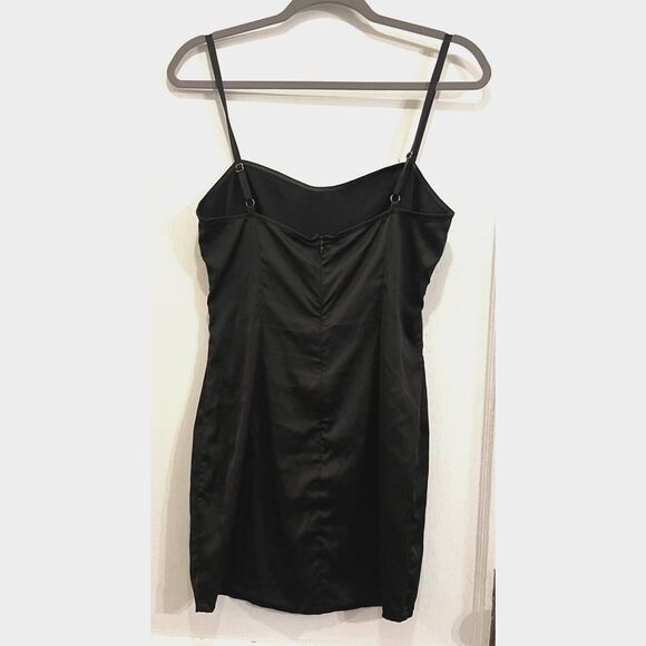 HOUSE OF CB London Black Bodycon Y2K 90s Slip Mini Dress  Women's Size Medium - Picture 6 of 8